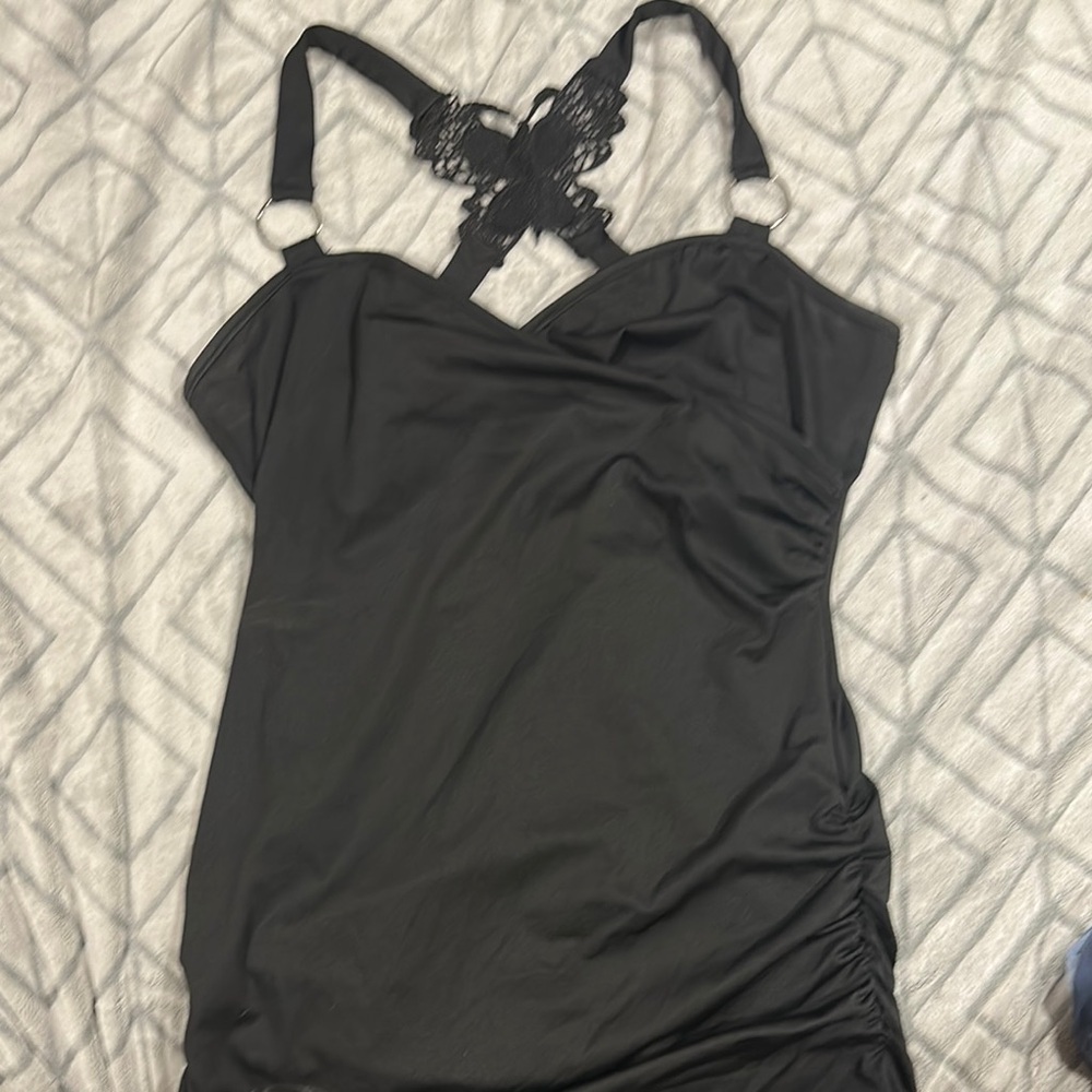 Elegant Black Lace Tank Top